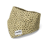 bandana Leopaw pour chien et chat au motif léopard. Le bandana est reglable avec des boutons pressions