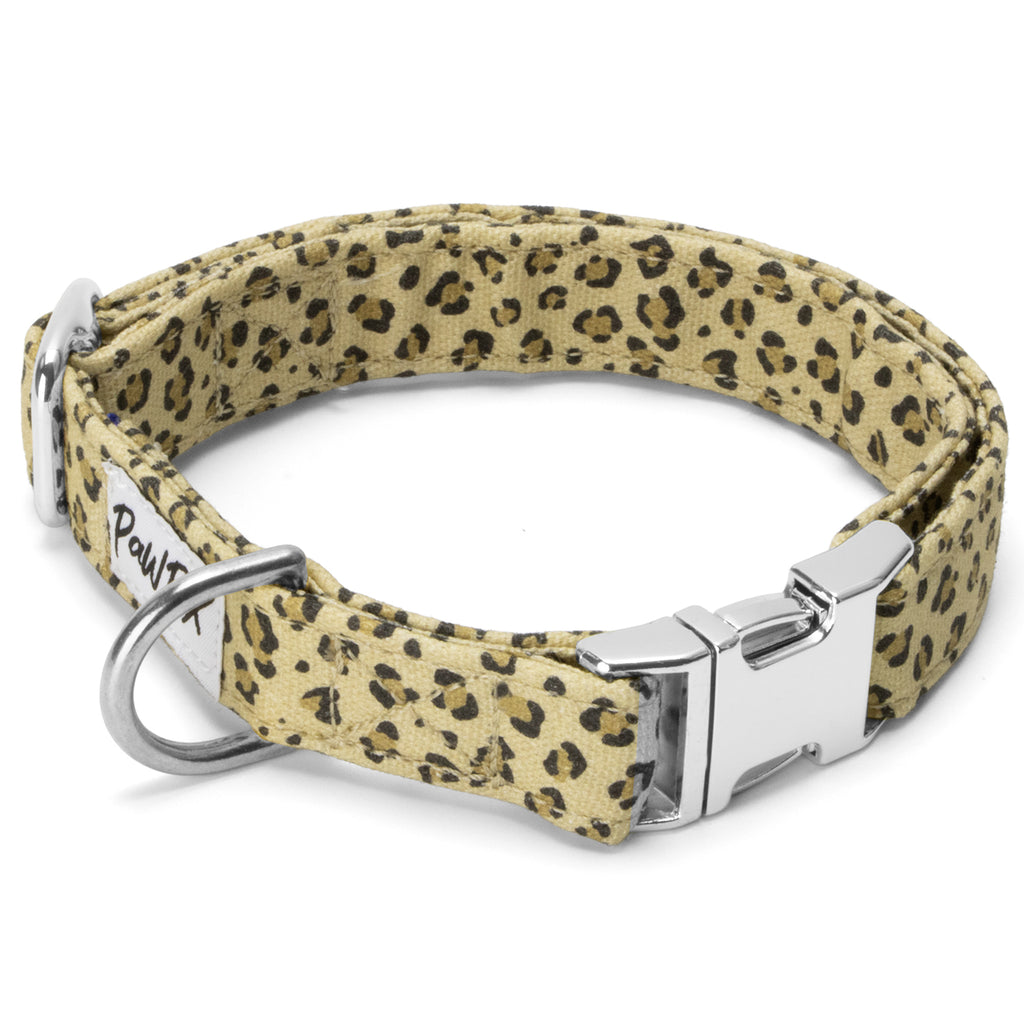 Collier pour chien Leopard avec boucles en argent