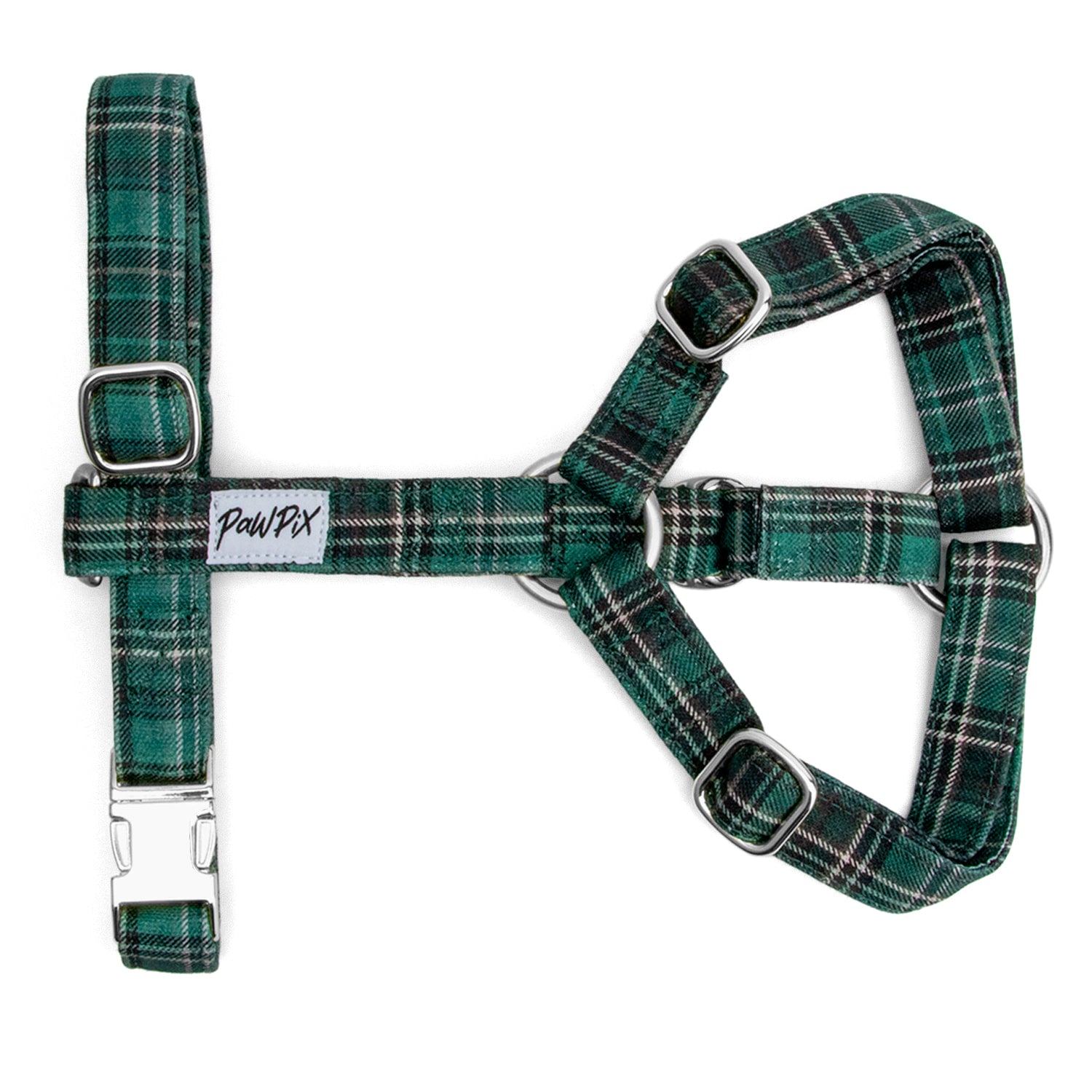 Harnais cuir rond vert anis - harnais chow chow modèle Pimpinello