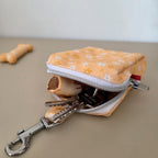 Rangements intérieurs de la mini sacoche pour chien Peachy Daisies motif fleurs blanches et jaunes